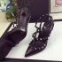 Valentino rockstud all black matte leather